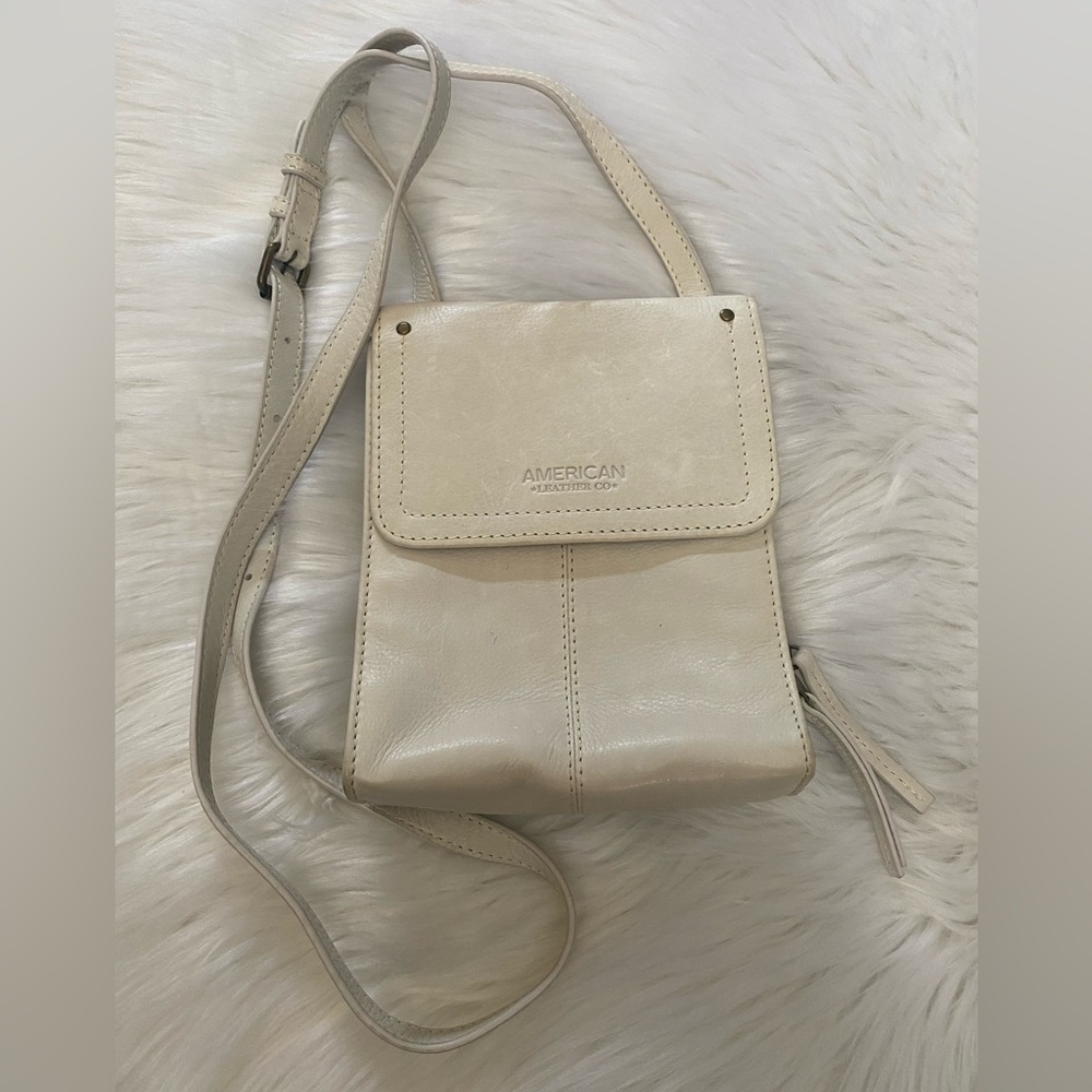 American Leather Co. Off-White Satchel/Crossbody Bag